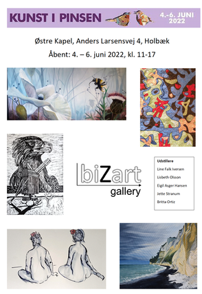 Plakat til udstilling Kunst i Pinsen 2022